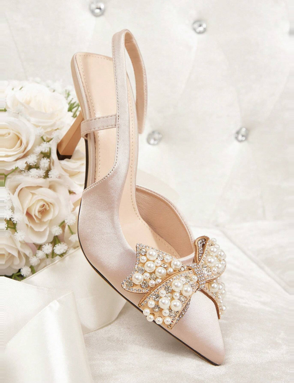 Pantofi cu toc Shein, bej