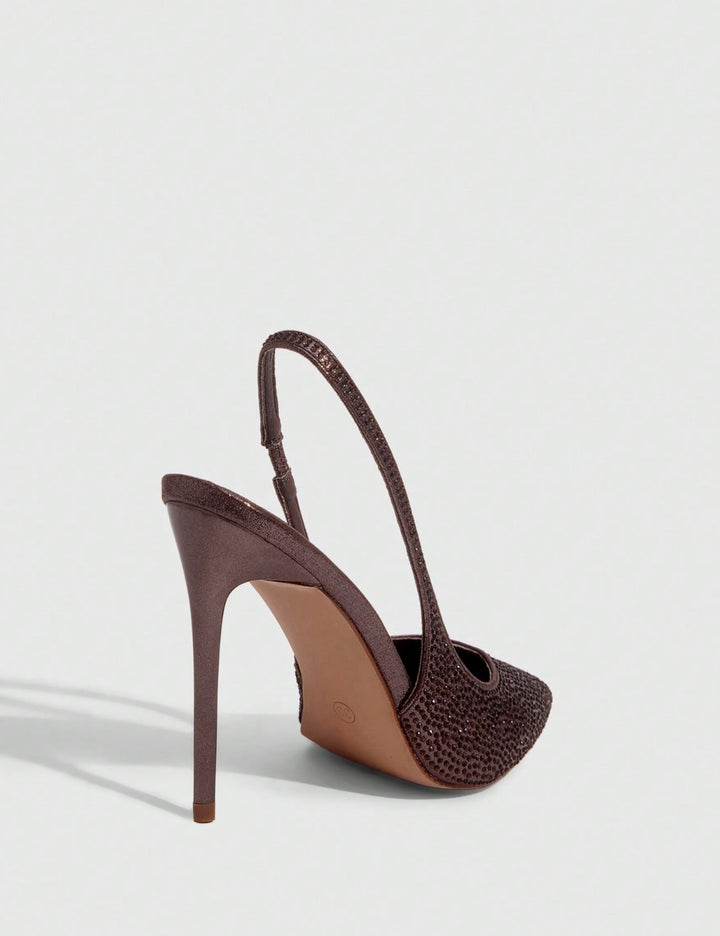 Pantofi cu toc Shein, maro