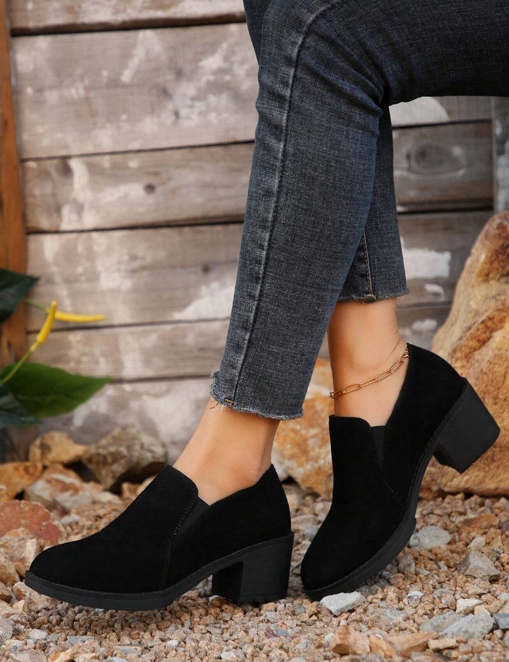 Pantofi cu toc Shein, negru