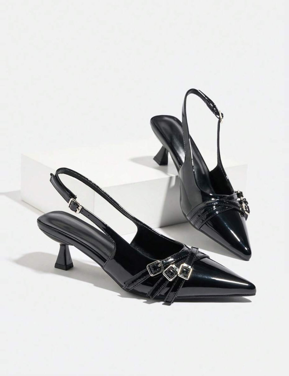Pantofi cu toc SHEIN, negru