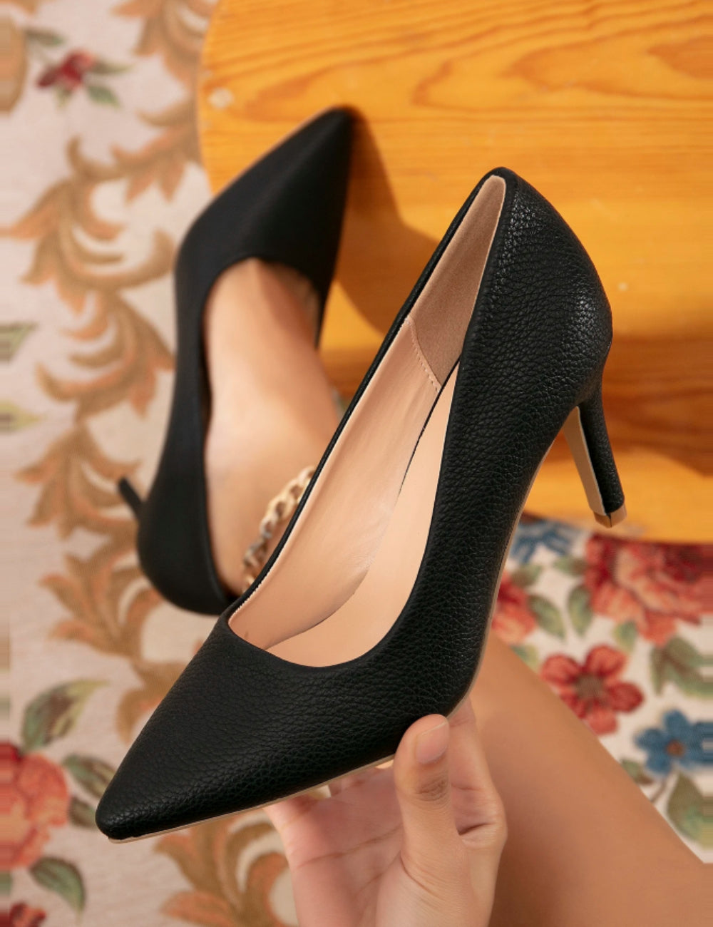 Pantofi cu toc Shein, negru