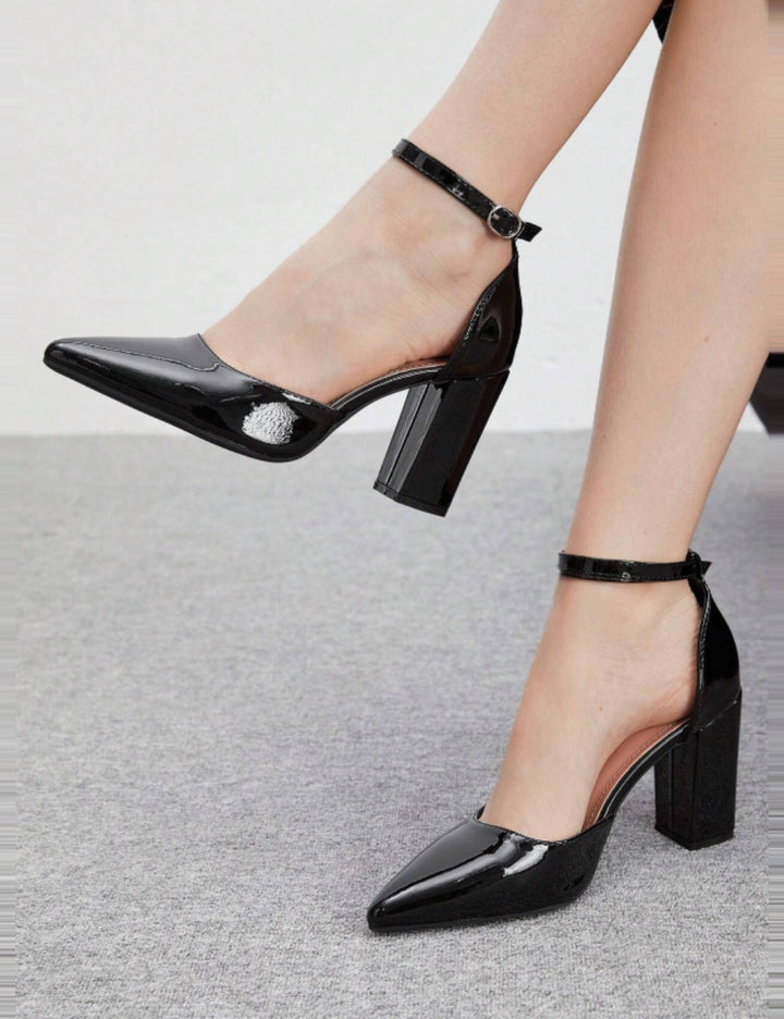 Pantofi cu toc Shein CUCCOO, negru