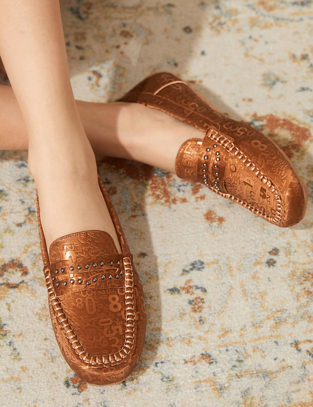 Pantofi CUCCOO by SHEIN, maro