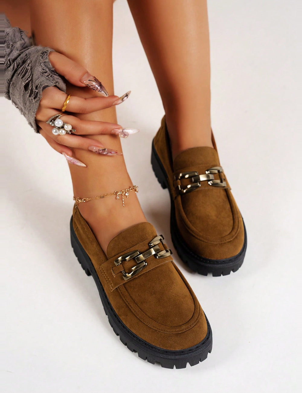 Pantofi Shein, maro