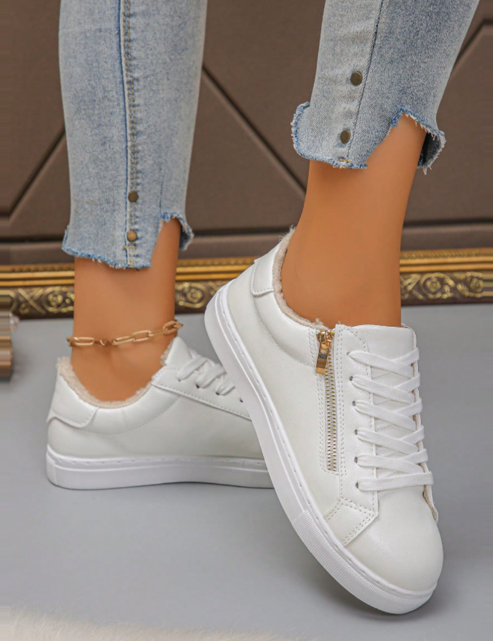 Pantofi Sport Shein, alb