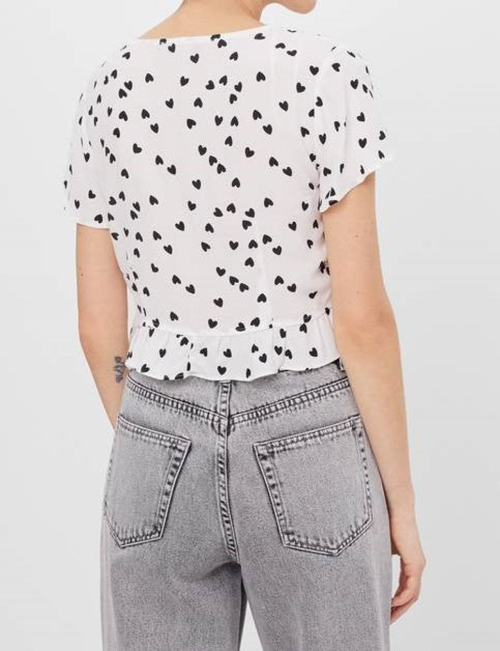 Top Bershka, alb