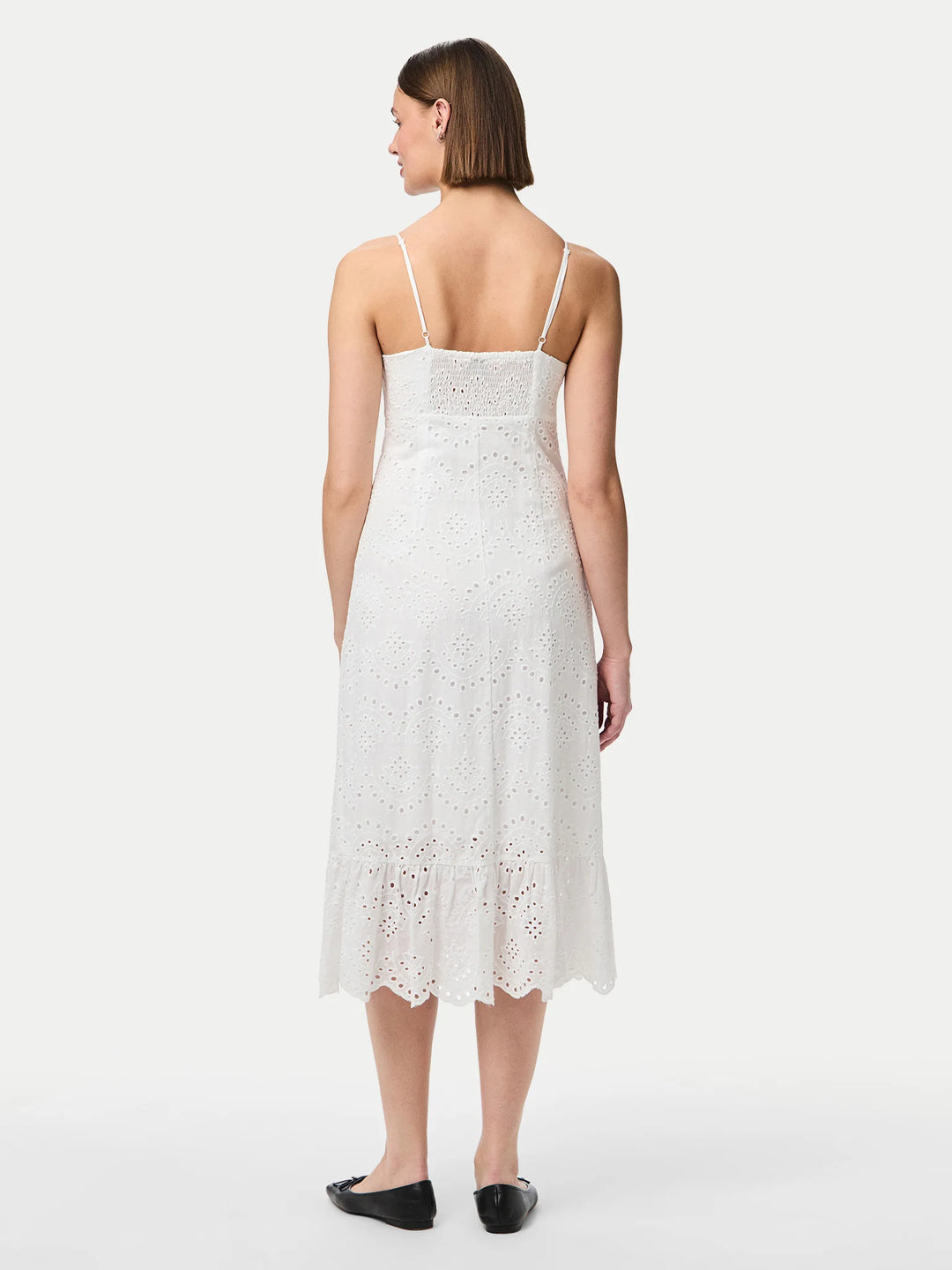 Rochie maxi PIECES, alb