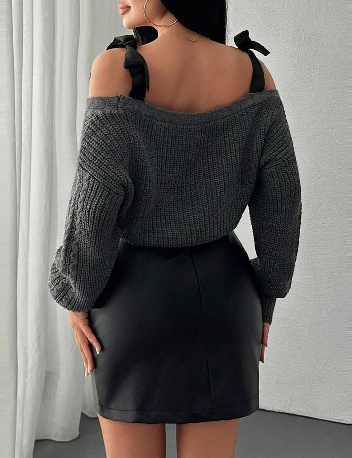 Shein gombos pulóver, szürke