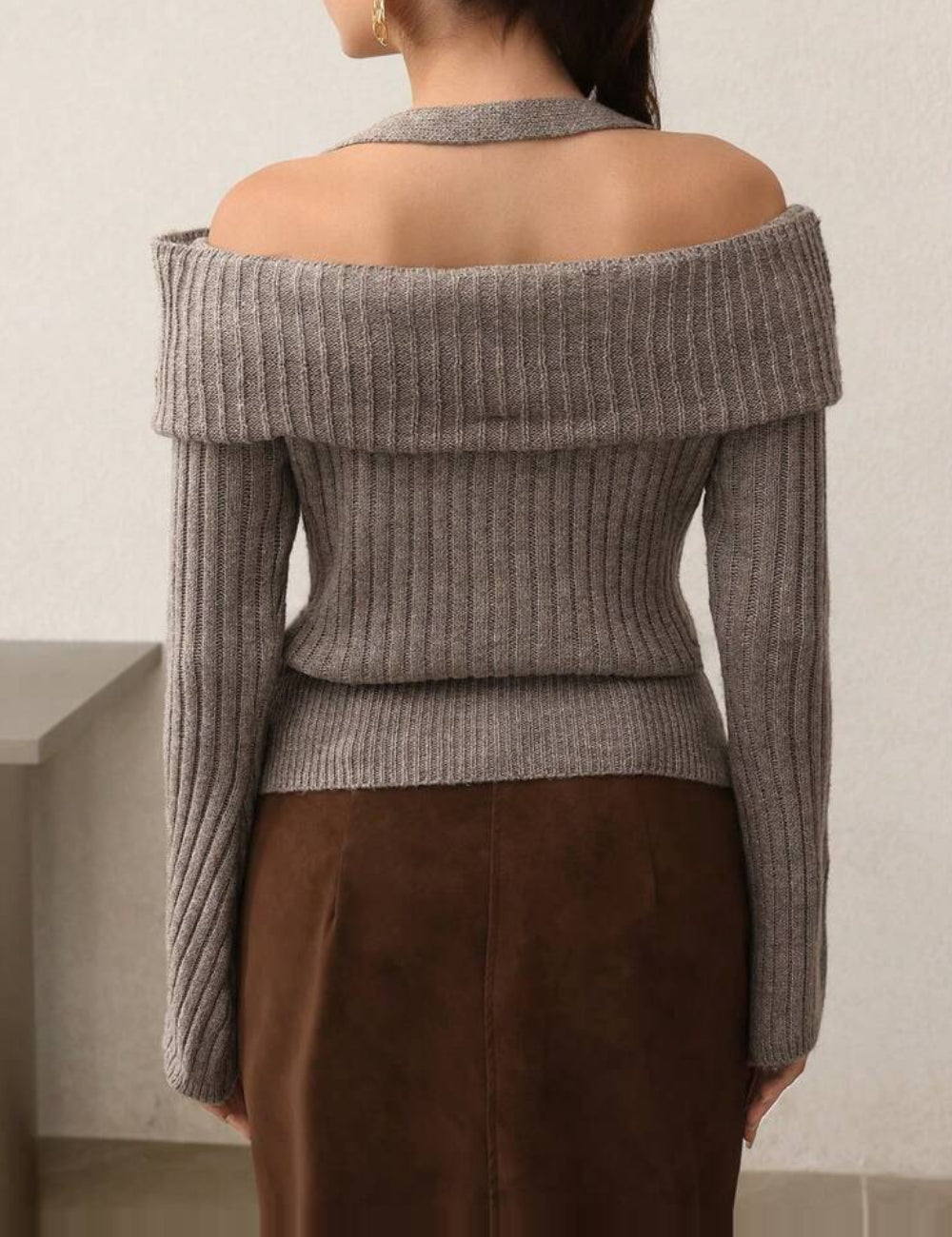 Shein pulóver, barna