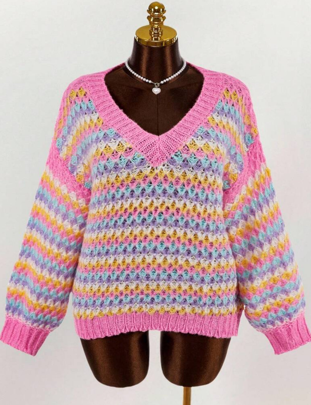 Shein Curve+ pulóver, vegyes színek