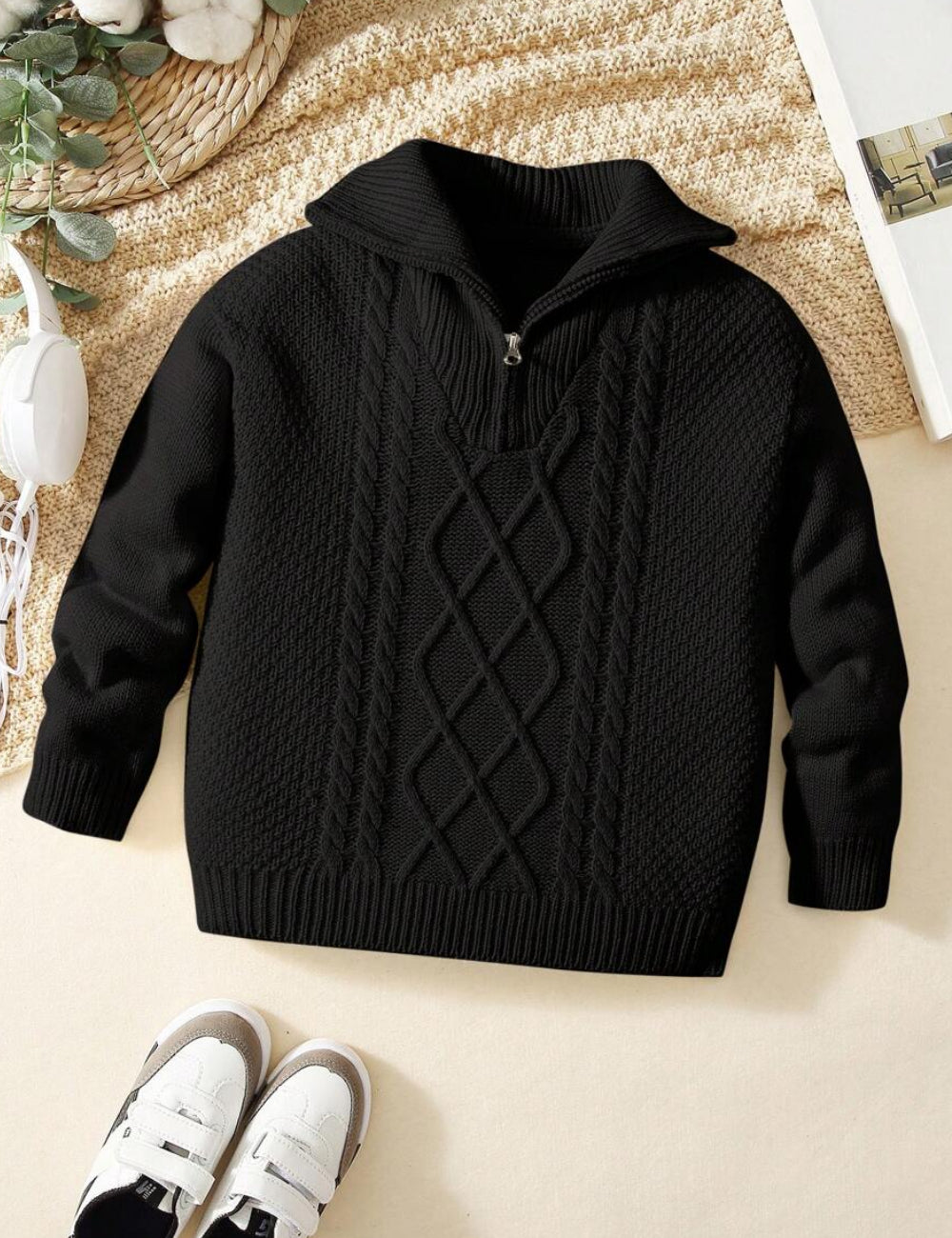 Shein pulóver, fekete