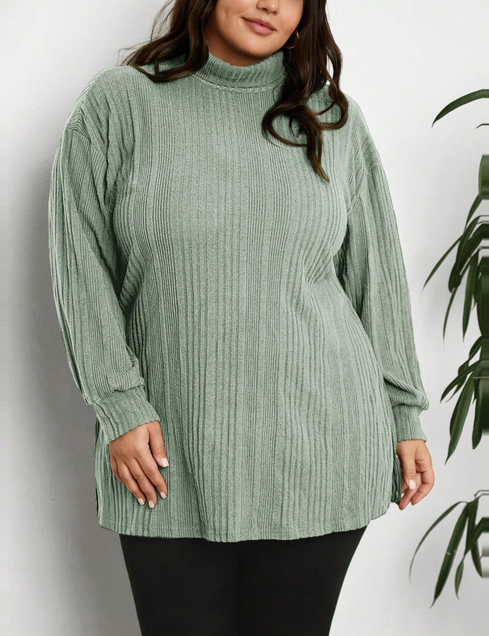 Shein Emery Rose pulóver, mentazöld