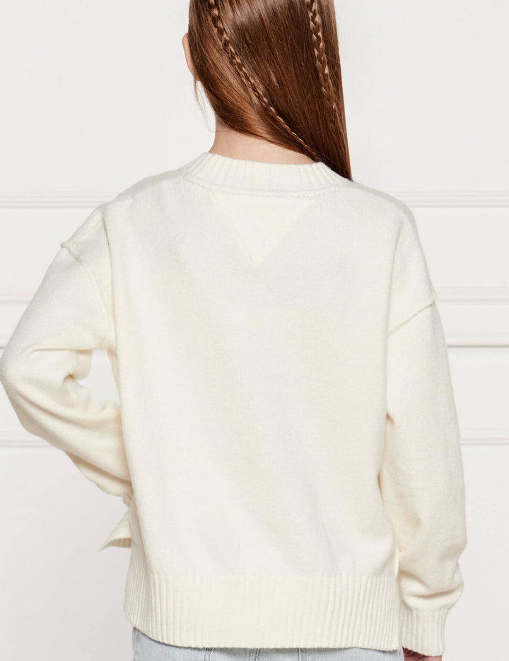 Pulóver Tommy Hilfiger, krém
