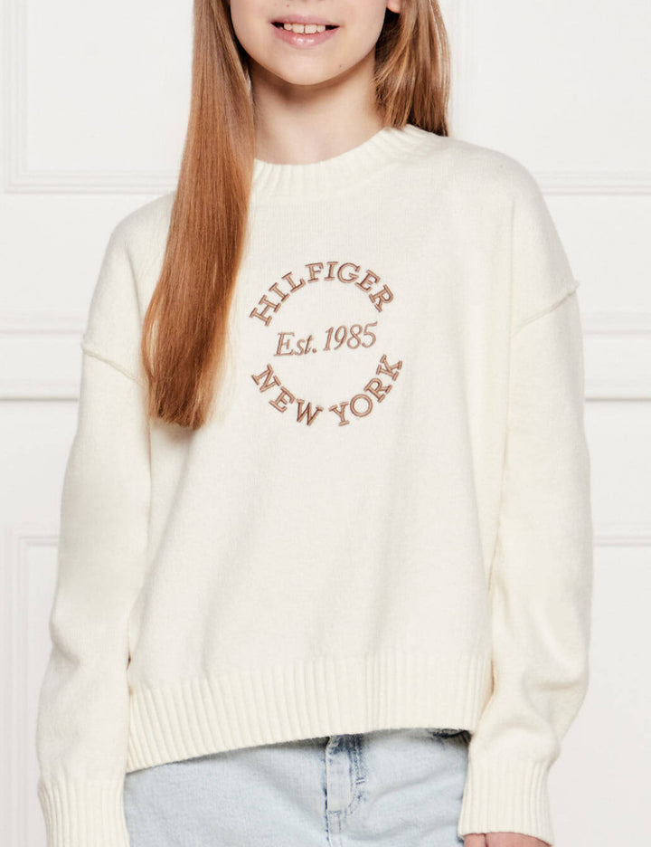 Pulóver Tommy Hilfiger, krém