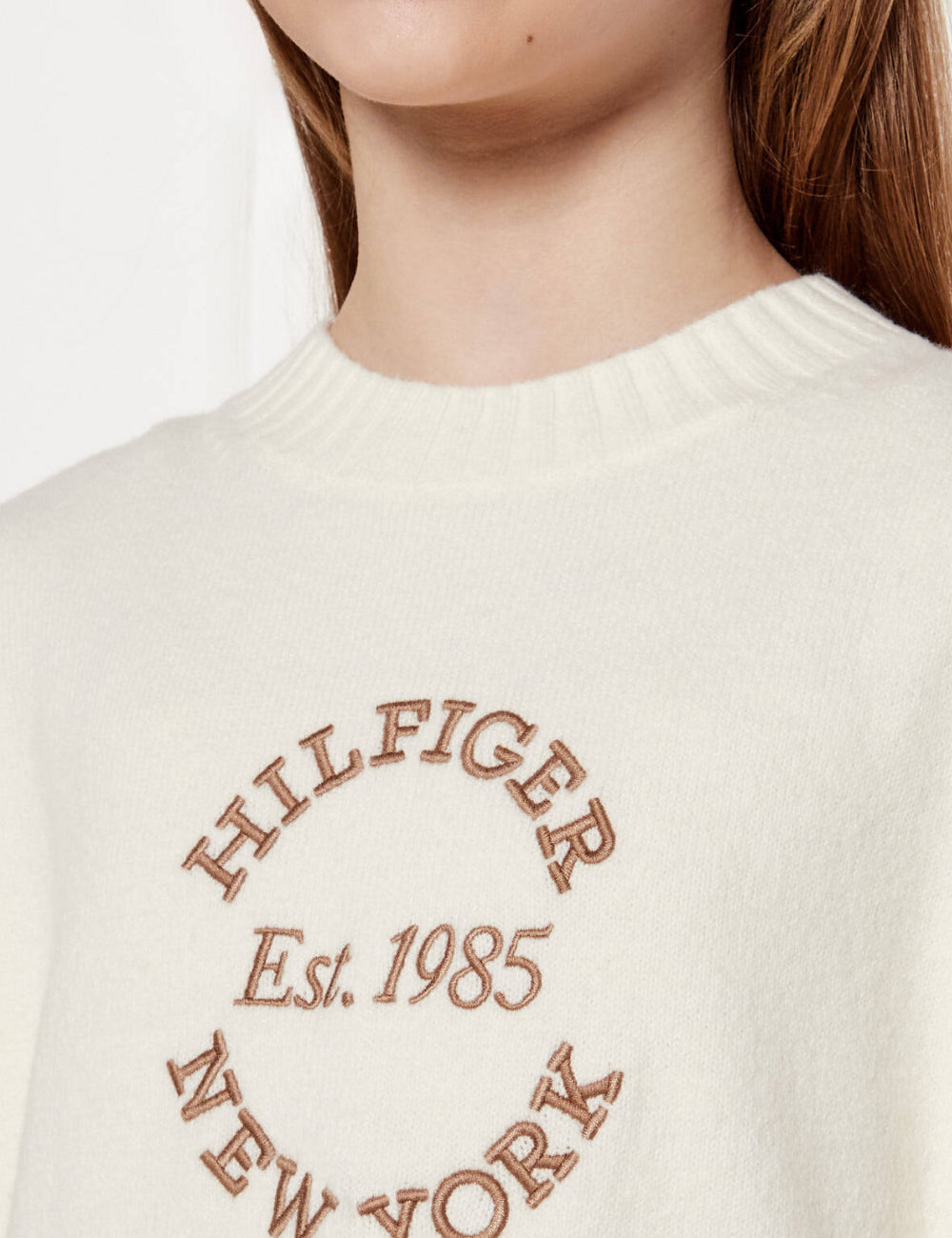 Pulóver Tommy Hilfiger, krém