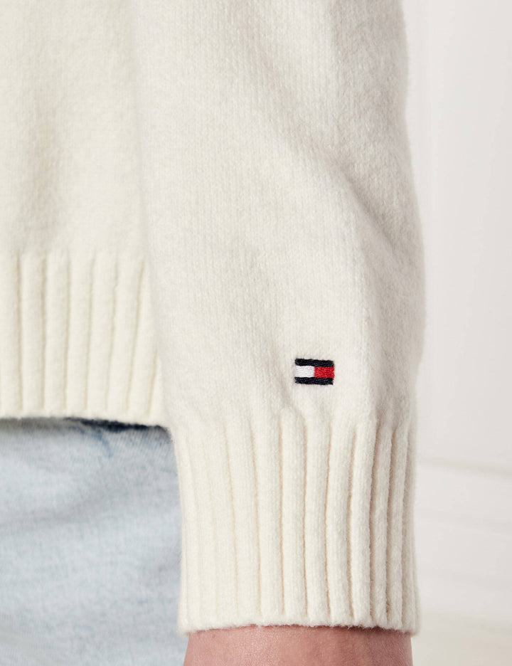 Pulóver Tommy Hilfiger, krém