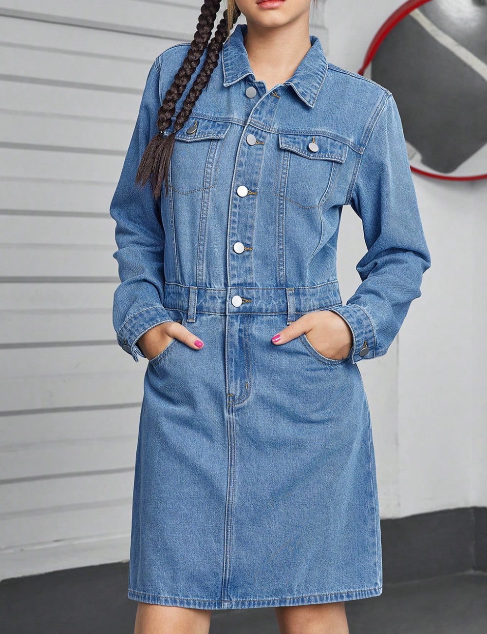 Shein farmerruha, kék