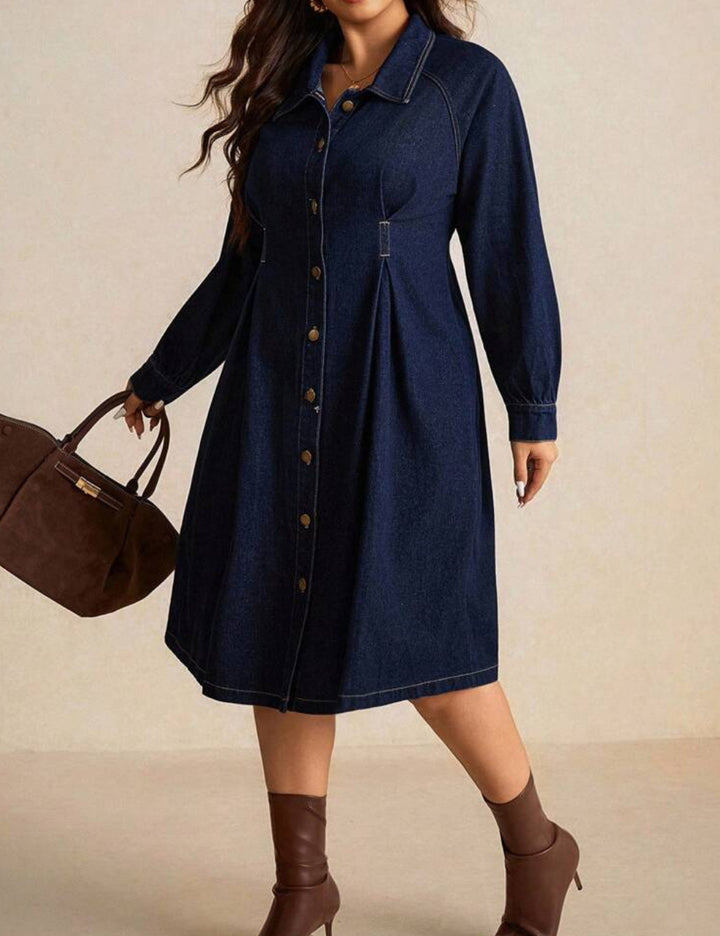Shein Curve+ farmerruha, kék
