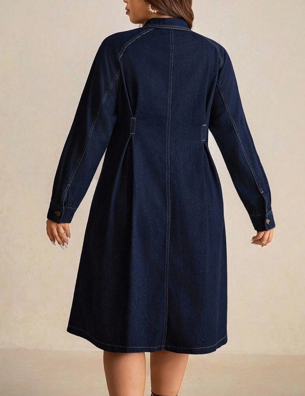 Shein Curve+ farmerruha, kék
