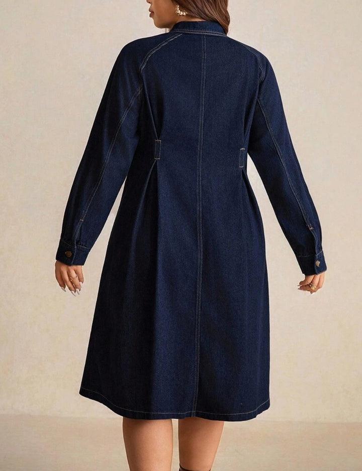 Shein Curve+ farmerruha, kék