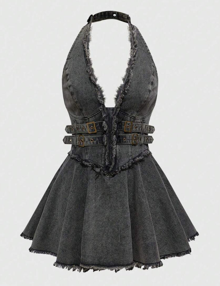 Rochie de blugi Shein Romwe, gri