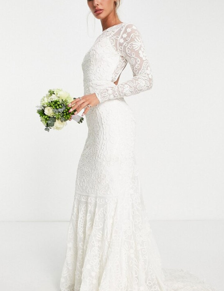 ASOS occasion dress, ivory white
