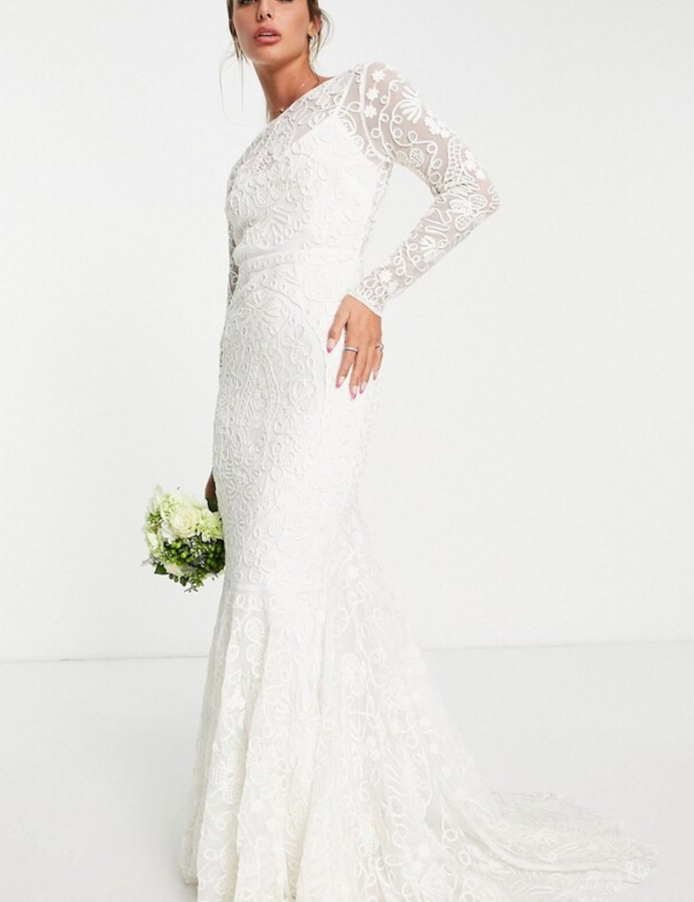 ASOS occasion dress, ivory white