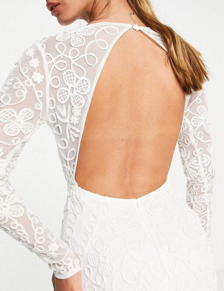 ASOS occasion dress, ivory white