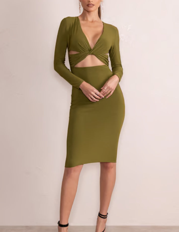 Club L London alkalmi ruha, khaki