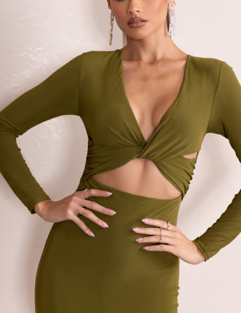 Club L London alkalmi ruha, khaki