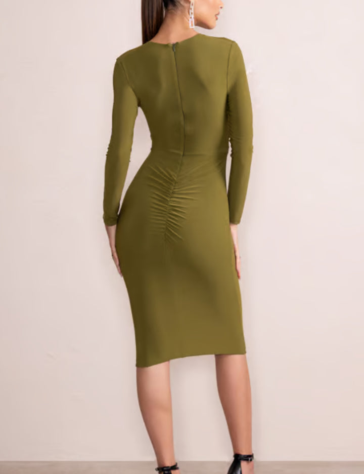 Club L London alkalmi ruha, khaki