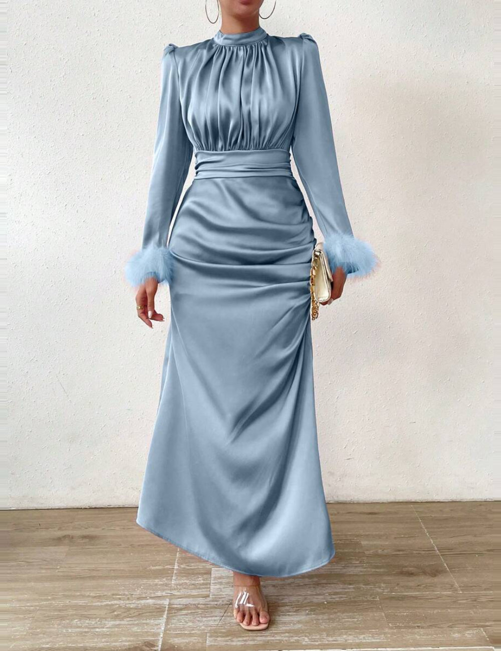 Shein Curve+ alkalmi ruha, kék