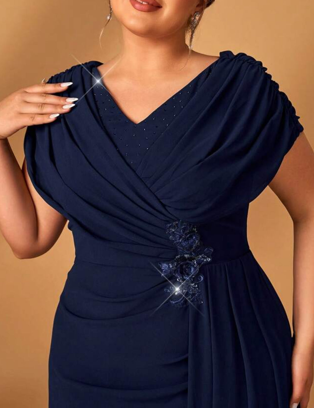 Shein Curve+ alkalmi ruha, kék