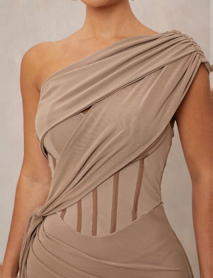 Rochie de ocazie Shein, bej