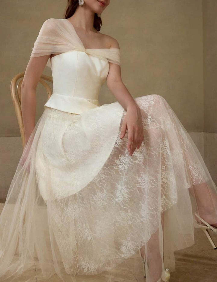 Rochie de ocazie SHEIN, crem