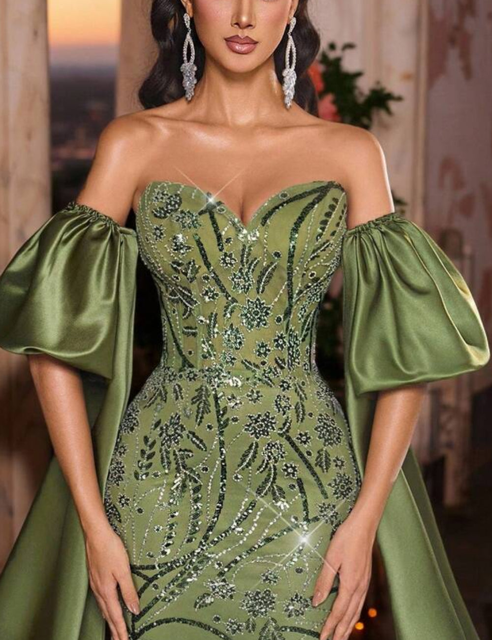 SHEIN Green Party Dress