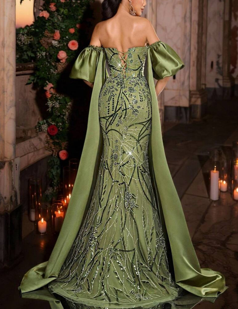 SHEIN Green Party Dress