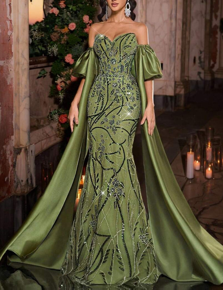 SHEIN Green Party Dress