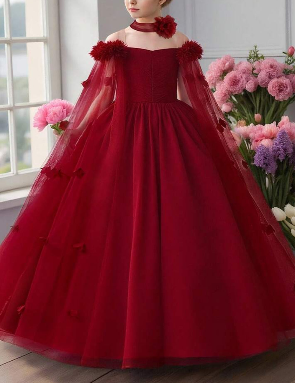 Rochie de ocazie Shein, vișiniu