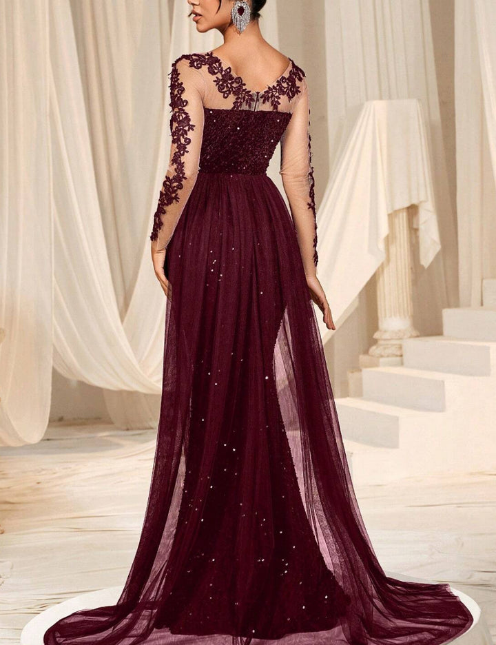 Rochie de ocazie Shein, vișiniu