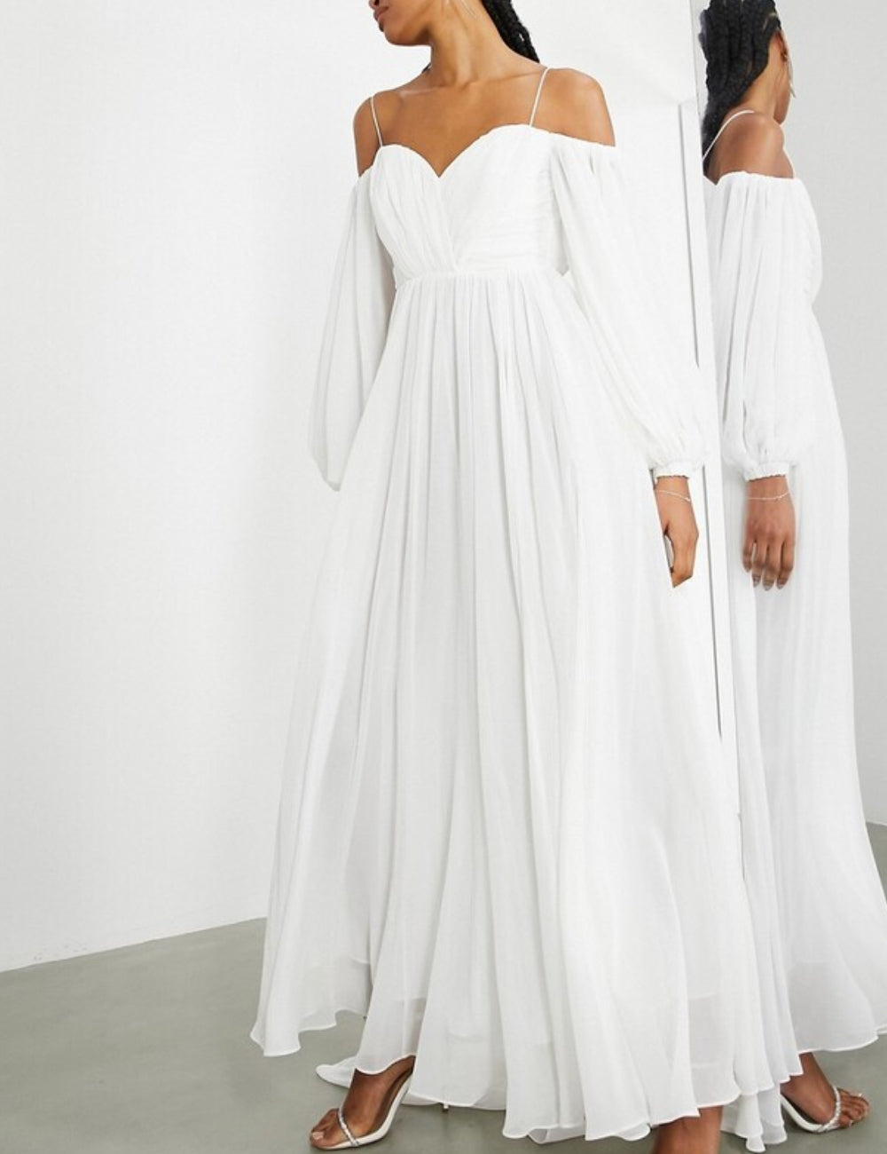 ASOS alkalmi és esküvői ruha, fehér