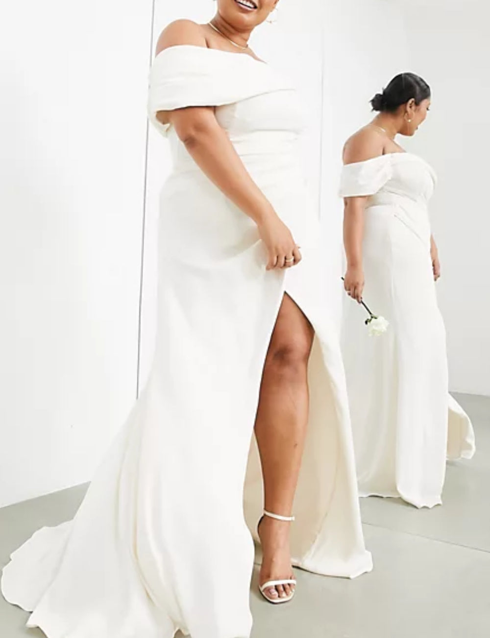 ASOS alkalmi és menyasszonyi ruha, krém színben