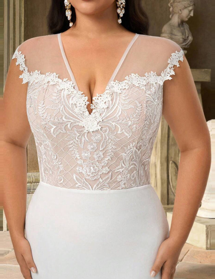 Shein Curve+ alkalmi ruha és menyasszonyi ruha, fehér