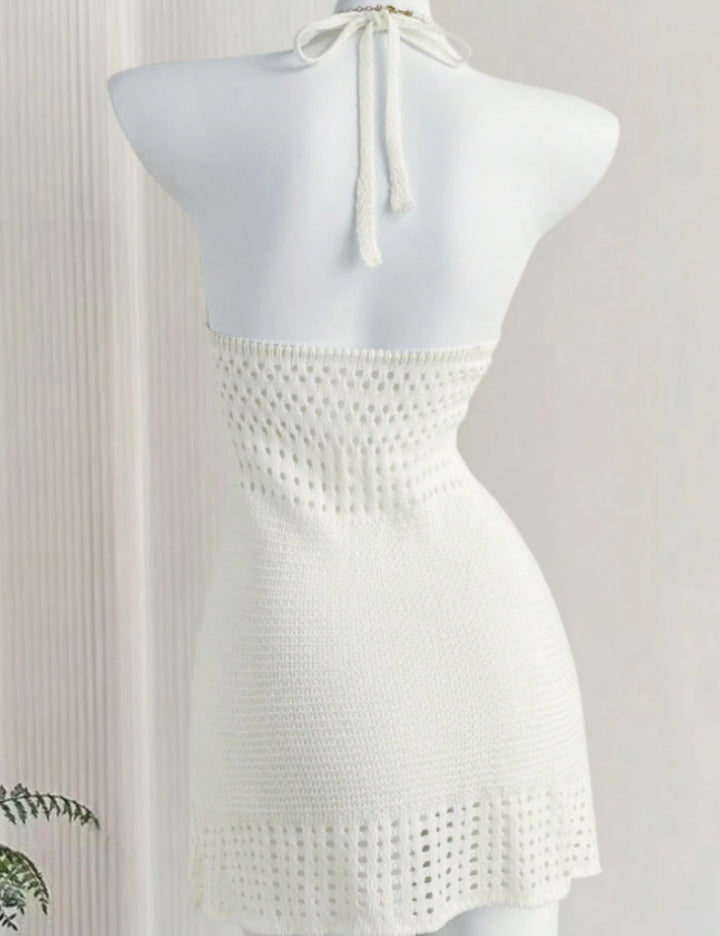 Shein krémszínű strandruha