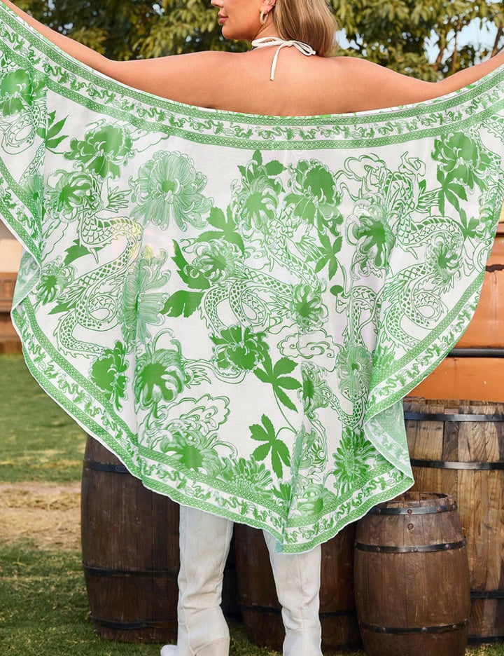 Shein Curve+ strandruha, zöld