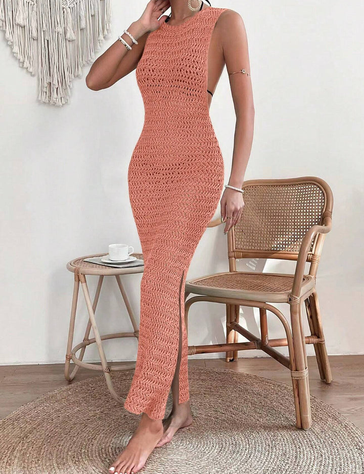 Shein rózsaszín strandruha