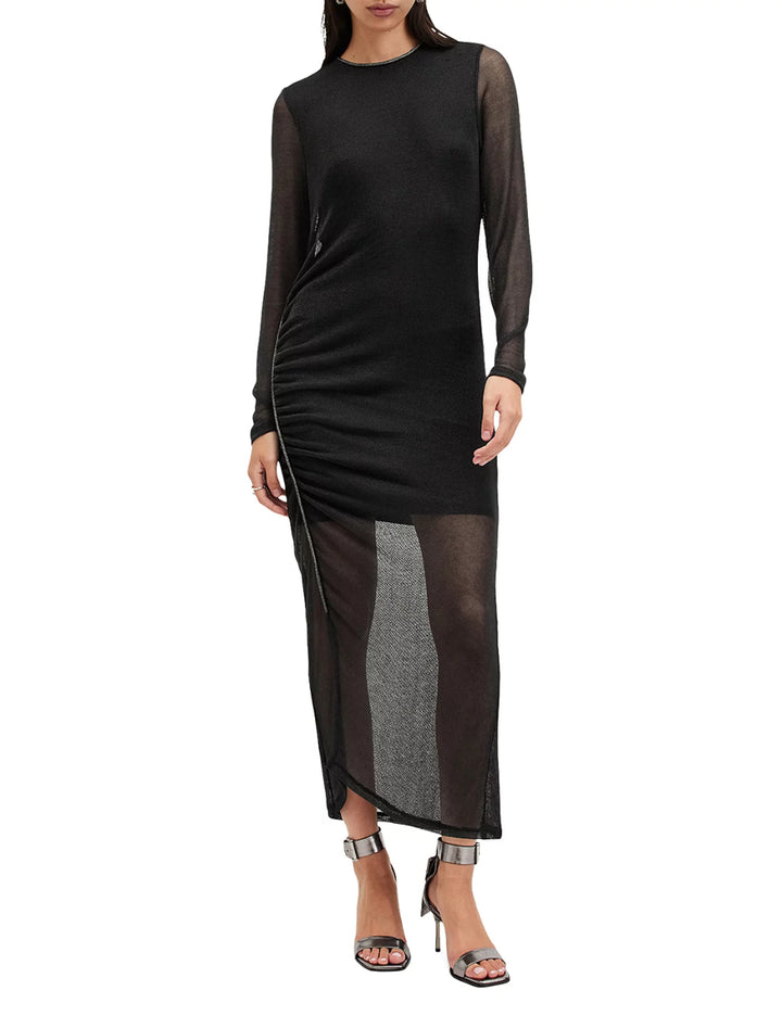 Allsaints maxi ruha, fekete