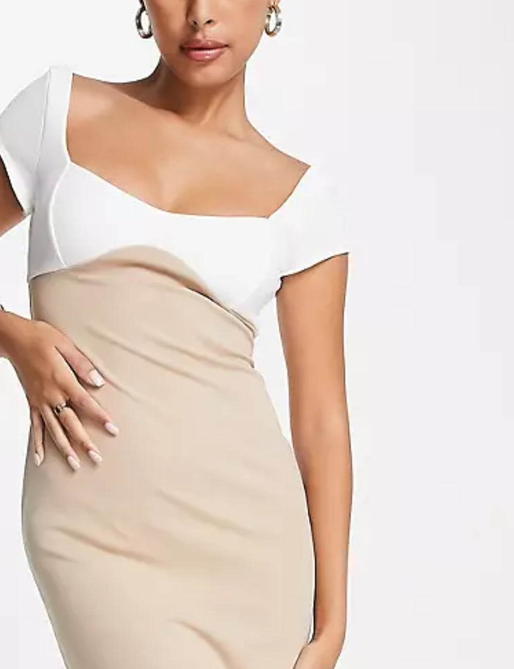 ASOS bézs midiruha
