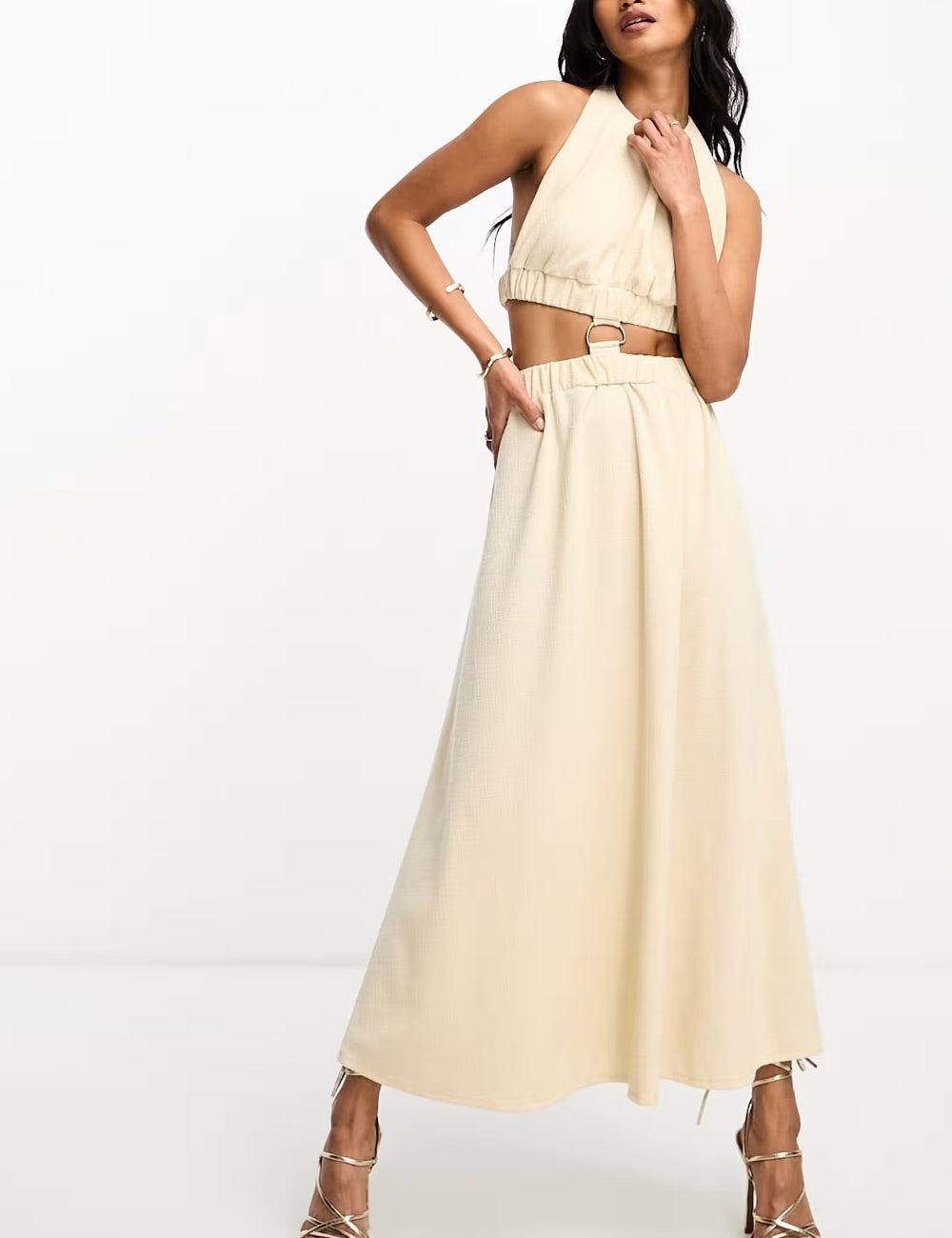 ASOS maxi ruha, krémszínű
