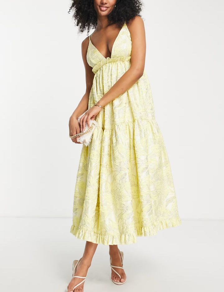 Rochie maxi ASOS, galben